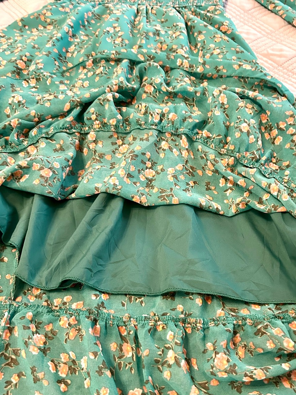 Women’s Teal Floral Dress, Size Small, EUC - Picture 5 of 11